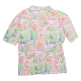 WEINBERG Womens Printed Shirt Pink Collared Off Shoulder Floral M