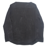 ZARA Womens Blouse Black V-Neck Long Sleeve S