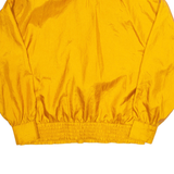 SUSAN HUTTON Elasticated Hem Womens Blouse Orange High Neck Long Sleeve M