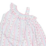 Womens Printed Blouse Blue Sleeveless Striped S