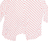 ZARA Heart Print Open Womens Printed Top White Spotted S