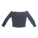 ZARA Womens Cropped Top Black Long Sleeve S