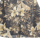 ALFRED DUNNER Sheer Womens Printed Shirt Brown Collared Long Sleeve Floral L