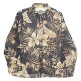 ALFRED DUNNER Sheer Womens Printed Shirt Brown Collared Long Sleeve Floral L