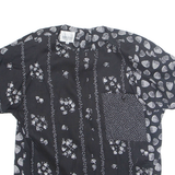 LESLIE FAY Petite Womens Printed Top Black Crazy Pattern S