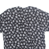 LESLIE FAY Petite Womens Printed Top Black Crazy Pattern S