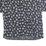 LESLIE FAY Petite Womens Printed Top Black Crazy Pattern S