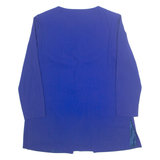 LIZ CLAIBORNE Womens Blouse Purple V-Neck Long Sleeve L