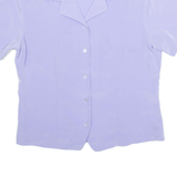 ANNA Womens Shirt Purple Collared S