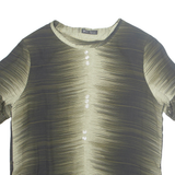 Womens Printed Top Green Crazy Pattern L