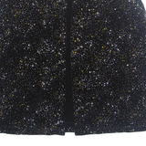 Gemstones Womens Blouse Black Long Sleeve Spotted L