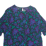 Womens Printed Top Black Floral L