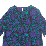 Womens Printed Top Black Floral L