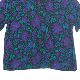 Womens Printed Top Black Floral L