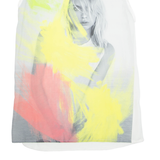 ZARA Womens Printed Vest White Crazy Pattern M