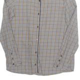 ZARA Womens Printed Shirt Brown Collared Long Sleeve Check S