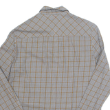 ZARA Womens Printed Shirt Brown Collared Long Sleeve Check S