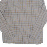 ZARA Womens Printed Shirt Brown Collared Long Sleeve Check S