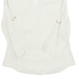 ZARA Womens Shirt Beige Collared Long Sleeve S