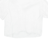ZARA Sheer Womens Blouse White V-Neck M