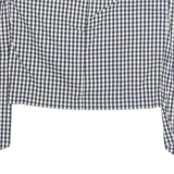 MISS SELFRIDGE Womens Off Shoulder Top Black Long Sleeve Gingham UK 8