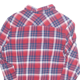 DIVIDED Womens Printed Shirt Red Collared Long Sleeve Check S