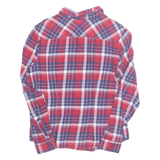 DIVIDED Womens Printed Shirt Red Collared Long Sleeve Check S