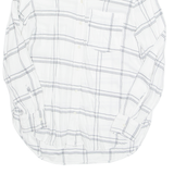 H&M Womens Printed Shirt White Collared Long Sleeve Check UK 8