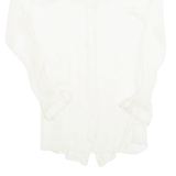 ZARA Sheer Womens Shirt Beige Long Sleeve M