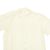Sheer Womens Shirt Yellow Collared Silk UK 18