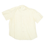 Sheer Womens Shirt Yellow Collared Silk UK 18