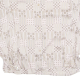 Womens Printed Shirt Pink Collared Long Sleeve Silk Floral L