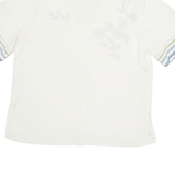 MARCONA Sheer Womens Shirt Beige Collared Floral L