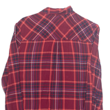 Womens Printed Shirt Maroon Collared Long Sleeve Check M
