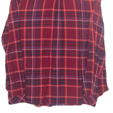 Womens Printed Shirt Maroon Collared Long Sleeve Check M