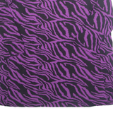 Open Womens Kimono Top Purple Long Sleeve Crazy Pattern M