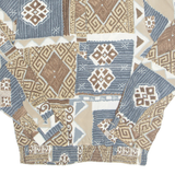 ALFRED DUNNER Elasticated Hem Womens Printed Shirt Brown Crazy Pattern M