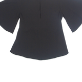 ZARA Belted Womens Blouse Black XS