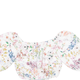 Cropped Womens Off Shoulder Blouse Beige Floral M