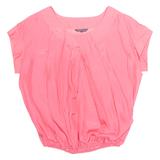 LIMITED COLLECTION Elasticated Hem Womens Top Pink M