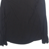Womens Top Black V-Neck Long Sleeve M