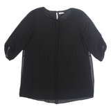 CANADA Womens Blouse Black Long Sleeve L