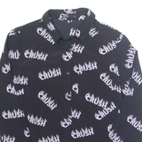 CROPP Crush Womens Cropped Shirt Black Collared Long Sleeve XS