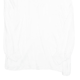 IPSY Womens Ruffle Blouse White V-Neck Long Sleeve Viscose L