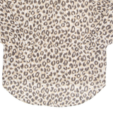 H&M Sheer Womens Printed Shirt Brown Collared Long Sleeve Animal Print S