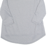 Womens Printed Top Black High Neck 3/4 Sleeve Gingham S