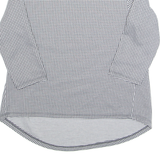 Womens Printed Top Black High Neck 3/4 Sleeve Gingham S