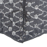 Skull And Bones Womens Printed Corset Black Crazy Pattern XL
