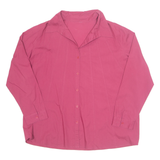 Womens Shirt Pink Collared Long Sleeve L