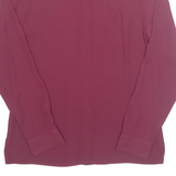Womens Blouse Maroon Collared Long Sleeve UK 8